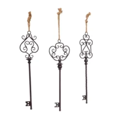 Set Of 3 Metal Keys Wall Decors With Rope Hanger Black - Olivia & May 10 Set Of 3 Metal Keys Wall Decors With Rope Hanger Black - Olivia & May -Home Decoration Shop GUEST b8645e42 b753 44df ab5e 87fdef5ed97e