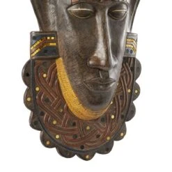 24" X 12" Polystone Mask Primitive African Sculpture Brown - Olivia & May -Home Decoration Shop GUEST b96ec11b f478 4c67 81c0 5d2df18d10a0
