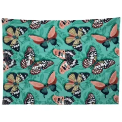Heather Dutton Mariposa Boho Butterflies Aqua Tapestry - Society6 -Home Decoration Shop GUEST bb13f973 5c64 4c64 8285 674a5a50fcf5