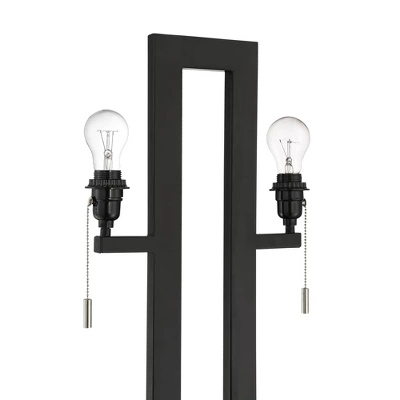 360 Lighting Neil Modern Table Lamp With White Marble Riser 26" High Two Tone USB Charging Port Rectangular Shade Bedroom For Bedroom Living Room Desk 4 360 Lighting Neil Modern Table Lamp With White Marble Riser 26" High Two Tone USB Charging Port Rectangular Shade Bedroom For Bedroom Living Room Desk - Image 2