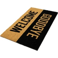 Northlight Natural Coir "Welcome Goodbye" Outdoor Doormat 18" X 30" -Home Decoration Shop GUEST bc2875f4 1465 41b0 82fe 7a13ab624561