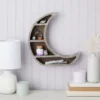 Wooden Moon Shelf, Rustic Wall Home Decor, Crystal Holder For Stones Display And Essential Oils (13 X 13 X 2 In) -Home Decoration Shop GUEST bdb70e82 1b68 415b 931e 1251681bade0