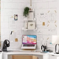 Amery Collection Corner Ladder Wall Shelf White - RiverRidge Home -Home Decoration Shop GUEST bf8ef306 3a5d 43d3 bf13 31ee86bc1a99