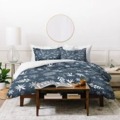 Iveta Abolina Oslo Winter Duvet Cover Set Blue - Deny Designs
