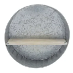 Farmlyn Creek Galvanized Metal Round Floating Shelf (12.5 In) 13 Farmlyn Creek Galvanized Metal Round Floating Shelf (12.5 In) -Home Decoration Shop GUEST c244a8cb f0f5 4f2e b816 914900fd0d0f