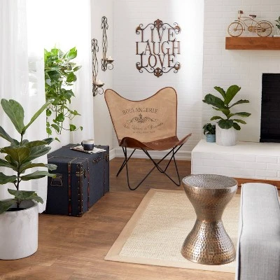 28" X 21" Traditional Metal Live Laugh Love Wall Décor Brown - Olivia & May 14 28" X 21" Traditional Metal Live Laugh Love Wall Décor Brown - Olivia & May - Image 12