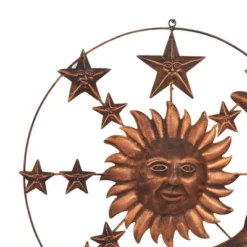 Metal Sun And Moon Indoor Outdoor Wall Decor With Stars Bronze - Olivia & May 14 Metal Sun And Moon Indoor Outdoor Wall Decor With Stars Bronze - Olivia & May -Home Decoration Shop GUEST c2c37f12 aca0 4e7d 9643 2c3b5ea9b0bc