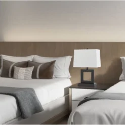 Transitional Desk Lamp With 2 Power Outlets And 1 USB Port Antique Bronze - Cal Lighting