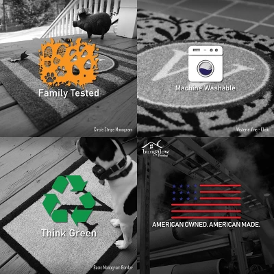 2'x3' ColorStar Deco Grid Door Mat Sapphire - Bungalow Flooring 8 2'x3' ColorStar Deco Grid Door Mat Sapphire - Bungalow Flooring - Image 6