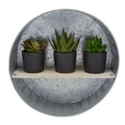 Farmlyn Creek Galvanized Metal Round Floating Shelf (12.5 In) 12 Farmlyn Creek Galvanized Metal Round Floating Shelf (12.5 In) -Home Decoration Shop GUEST c6dc9b16 02fa 4a79 a7a9 92c83596a7d8