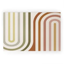 Colour Poems Bold Curvature Stripes I Looped Vinyl Welcome Mat - Society6 -Home Decoration Shop GUEST ca2b6e57 812a 48a4 805c de1f91569419