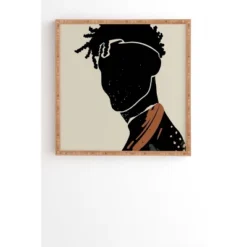 Domonique Brown Black Hair No. 2 Framed Wall Art Bamboo - Deny Designs -Home Decoration Shop GUEST ca2c4447 213a 442a be52 bc3dc5b6a7b1