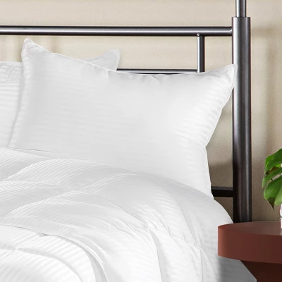 Traditional 1cm Stripe Microfiber Down Alternative 2-Piece Pillow Set - Blue Nile Mills 3 Traditional 1cm Stripe Microfiber Down Alternative 2-Piece Pillow Set - Blue Nile Mills