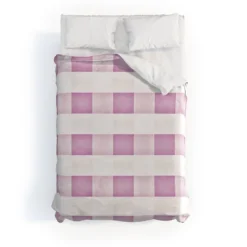 Farmhouse Shabby Gingham Checkered Plaid Monika Strigel Duvet Cover Set Purple/White - Deny Designs -Home Decoration Shop GUEST cbe2e9d6 4cee 49d7 8ab6 2ecaeb4de215