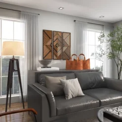 Set Of 3 Wood Geometric Slatted Wood Design Wall Decors Brown - Olivia & May -Home Decoration Shop GUEST ccb66004 c140 4b05 80fd 8b718220b997