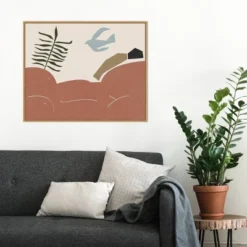 28" X 22" Other Land I By Melissa Wang Framed Canvas Wall Art Light Brown - Amanti Art -Home Decoration Shop GUEST ccd13b8e 58b3 433e 92ad af939cadc5bb