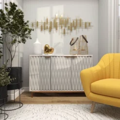 Metal Geometric Narrow Stripes Wall Decor Gold - CosmoLiving By Cosmopolitan -Home Decoration Shop GUEST cce0c8da 96d9 412c bf80 b1cb93d4d2f6