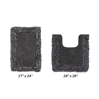 Shaggy Border Collection 100% Cotton Tufted Bath Rug Set - Better Trends 4 Shaggy Border Collection 100% Cotton Tufted Bath Rug Set - Better Trends - Image 2