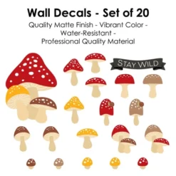Big Dot Of Happiness Wild Mushrooms - Peel And Stick Red Toadstool Room Decor Vinyl Wall Art Stickers - Wall Decals - Set Of 20 -Home Decoration Shop GUEST ce890062 48a4 44a3 9a4c 88903337a342