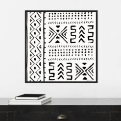 22" X 22" Botanical Sketches Pattern VIIA By Anne Tavoletti Framed Canvas Wall Art Black - Amanti Art -Home Decoration Shop GUEST cf425732 a34b 48b4 aacd 91fd830dda13