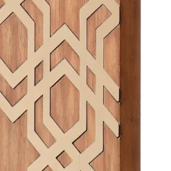 Harmony Mid-Century Wood With Metal Inlay Wall Decor Brass - StyleCraft -Home Decoration Shop GUEST cfce6dd3 6e1e 45f6 9fee cc743f91e84b