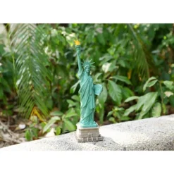 Techko Maid Resin/ABS Statue Of Liberty Solar Outdoor Garden Statue Decor With Spotlight -Home Decoration Shop GUEST d167ed9a d3bc 4935 a280 f2cd85a5911a