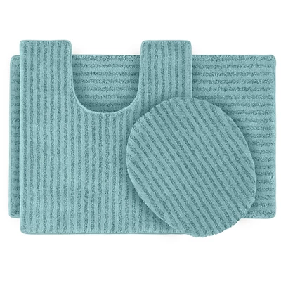 3pc Sheridan Plush Washable Nylon Bath Rug Set - Garland 8 3pc Sheridan Plush Washable Nylon Bath Rug Set - Garland - Image 6