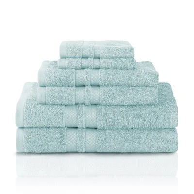 Cotton 6 Piece Bath Towel Set, Plush And Quick Drying, Classic Ionic Jacquard Border And Embroidered Trim By Blue Nile Mills 13 Cotton 6 Piece Bath Towel Set, Plush And Quick Drying, Classic Ionic Jacquard Border And Embroidered Trim By Blue Nile Mills - Image 11