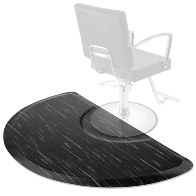 Saloniture Salon & Barber Shop Chair Anti-Fatigue Floor Mat - Black Semi Circle 14 Saloniture Salon & Barber Shop Chair Anti-Fatigue Floor Mat - Black Semi Circle - Image 12