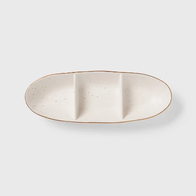 Ceramic Sectioned Serving Bowl Ivory - Threshold™ 4 Ceramic Sectioned Serving Bowl Ivory - Threshold™ - Image 2