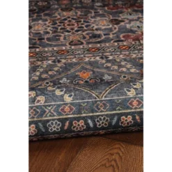 Washable Grant Rug Teal/Ivory - Linon -Home Decoration Shop GUEST d4ad7d9d ebed 4590 9cab 75433a7d6f02