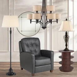 360 Lighting Spenser Rustic Farmhouse Floor Lamp 58" Tall Oiled Bronze Metal Off White Linen Empire Shade For Living Room Bedroom Office House Home 17 360 Lighting Spenser Rustic Farmhouse Floor Lamp 58" Tall Oiled Bronze Metal Off White Linen Empire Shade For Living Room Bedroom Office House Home -Home Decoration Shop GUEST d4cd80f6 511a 4302 ad5e f5d90ee958aa