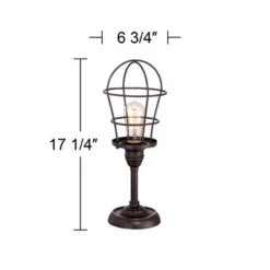 Franklin Iron Works Modern Industrial Desk Table Lamp 17 1/4" High Bronze Wire Cage Edison Bulb For Bedroom Bedside Office 11 Franklin Iron Works Modern Industrial Desk Table Lamp 17 1/4" High Bronze Wire Cage Edison Bulb For Bedroom Bedside Office -Home Decoration Shop GUEST d69be8b0 7343 40e5 aea2 633e3126772a