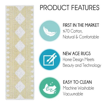 SussexHome Diamond Design Cotton Anti-Slip Stair Treads, 9” X 28“ 5 SussexHome Diamond Design Cotton Anti-Slip Stair Treads, 9” X 28“ - Image 3