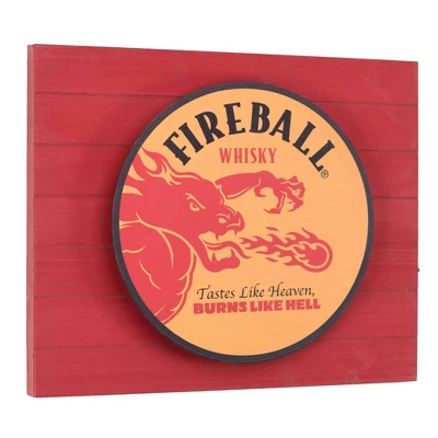 Fireball Whisky Vintage Metal Backlit LED Wall Sign - American Art Decor 3 Fireball Whisky Vintage Metal Backlit LED Wall Sign - American Art Decor