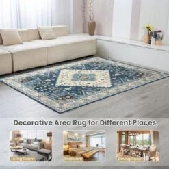 Costway Area Rugs 5'4'' X 6'7''5'4'' X 7'7'' Faux Wool Fabric Doormat Home Carpet Living Room Bedroom 16 Costway Area Rugs 5'4'' X 6'7''5'4'' X 7'7'' Faux Wool Fabric Doormat Home Carpet Living Room Bedroom -Home Decoration Shop GUEST d972e63a 93c9 4e2b a726 e93dd3199dac