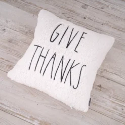 18"x18" Brenner Plaid 'Give Thanks' Square Throw Pillow - Evergrace -Home Decoration Shop GUEST da24ad5b 70ed 4385 8e71 6e4a2b735008