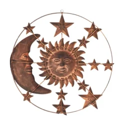 Metal Sun And Moon Indoor Outdoor Wall Decor With Stars Bronze - Olivia & May 15 Metal Sun And Moon Indoor Outdoor Wall Decor With Stars Bronze - Olivia & May -Home Decoration Shop GUEST da4991c2 36a3 42b8 b22d 8b2753feb8ec