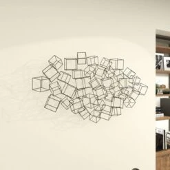 Metal Geometric 3D Square Wall Decor Black - Olivia & May 26 Metal Geometric 3D Square Wall Decor Black - Olivia & May -Home Decoration Shop GUEST da5b111b 0c72 4933 bb41 5eac63dd92cf