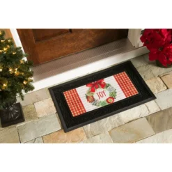 Evergreen Black Scroll Sassafras Floor Mat Indoor Outdoor Rubber Tray 18"x30" Fits Sassafras Inserts 10"x22" Black -Home Decoration Shop GUEST db4f330e 65bf 42bf ade1 f15711296a0d