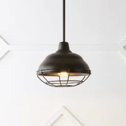 Light Levi Industrial Farmhouse Iron Linear LED Pendant Oil Rubbed Bronze - JONATHAN Y -Home Decoration Shop GUEST dd820585 a2c3 40b6 8658 3ba3bcf7c651