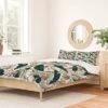 Floral Holli Zollinger Orchid Garden Amora Duvet Cover Set Green - Deny Designs