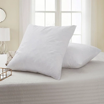 Euro 2pk Feather Bed Pillow - Serta 3 Euro 2pk Feather Bed Pillow - Serta