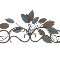 10" X 35" Metal Leaf Wall Decor Blue - Olivia & May -Home Decoration Shop GUEST e0872653 4dab 4b96 b464 333259a2f960