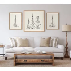 18" X 24" 2pc Sylvie Minimalist Evergreen Trees Sketch Framed Canvas Set By The Creative Bunch Studio - Kate & Laurel All Things Decor -Home Decoration Shop GUEST e178e8be a72e 49e3 a5e1 19c4c459e95d