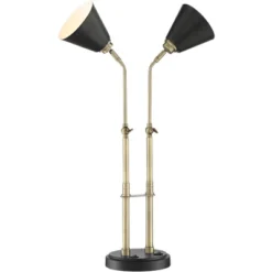 Possini Euro Design Sentry Modern Mid Century Desk Lamp 23" High Black Brass With USB Charging Port LED Adjustable Cone Shade For Bedroom Living Room 17 Possini Euro Design Sentry Modern Mid Century Desk Lamp 23" High Black Brass With USB Charging Port LED Adjustable Cone Shade For Bedroom Living Room -Home Decoration Shop GUEST e240447e 5fa7 45ac adb1 c441648f3303
