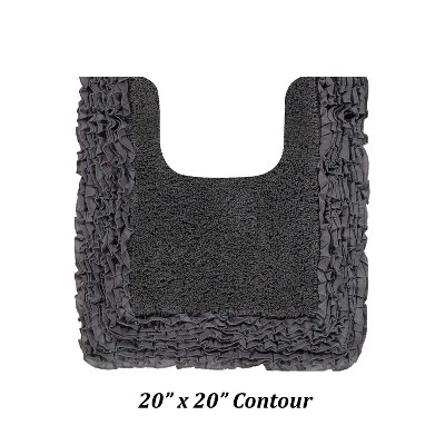 Shaggy Border Collection 100% Cotton Tufted Bath Rug Set - Better Trends 3 Shaggy Border Collection 100% Cotton Tufted Bath Rug Set - Better Trends