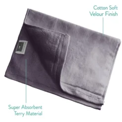 Creative Scents Cotton Velour Set Of 4 Towels - Gray -Home Decoration Shop GUEST e71d1259 0dff 40e7 804f 70f46404f4f1