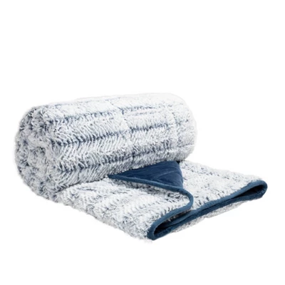 50"x60" Machine Washable Brushed Faux Fur To Mink Weighted Throw Blanket - Dream Theory 3 50"x60" Machine Washable Brushed Faux Fur To Mink Weighted Throw Blanket - Dream Theory