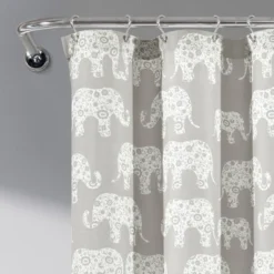 72"x72" Kids' Elephant Parade Shower Curtain - Lush Décor
